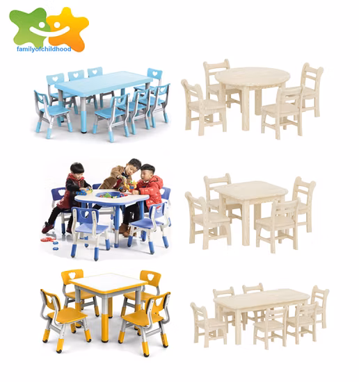 Kindergarten Classroom Children Table and Chair Daycare Plastic Kids School Furniture Wholesale Sets