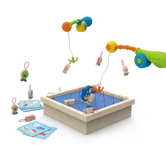 2 in 1 Fishing Memory Game Children′s Memory Chess Concentration Development Memory Training Wooden Early Education Toys 