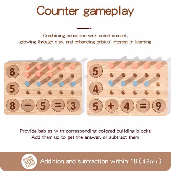 QS Amazon Hot Sale Cute Chicken Counting Balance Toy Math Learning Number Digital Educational Table Board Game Kids Educational Toys