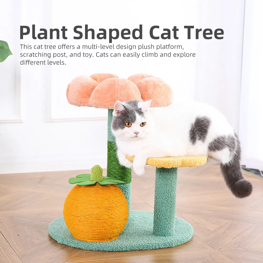Green Cactus Cat Climbing Frame, Cat Toys