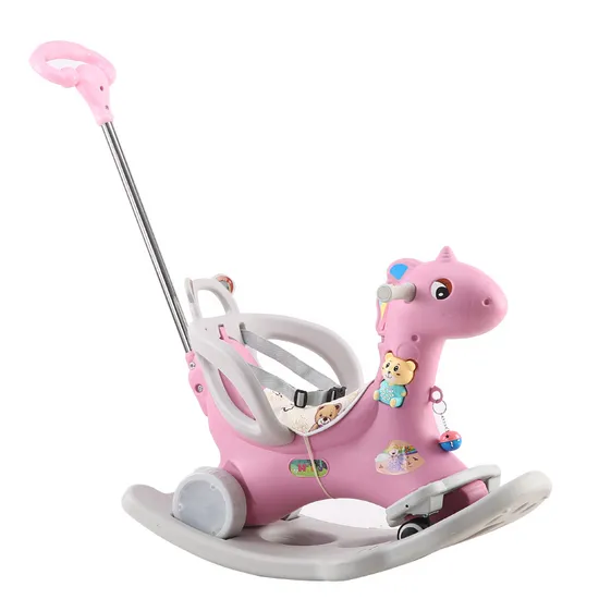 Direct for Children′s Trojan Horse Baby Toy Children′s Rocker Dual Purpose Baby Scooter Rocking Rocking Chair Children Rocking Horse 