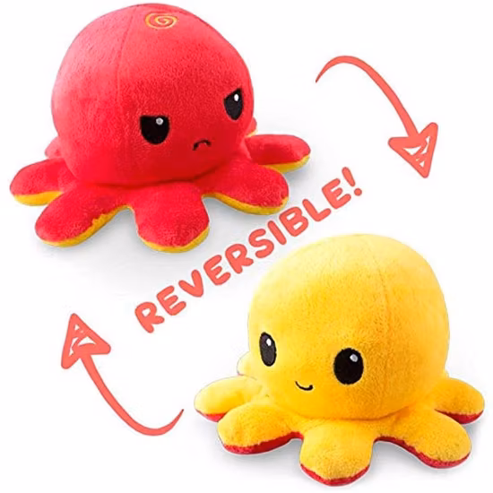 Home Accessories Lovely Stuffed Reversible Toy Moody Octopus Plush