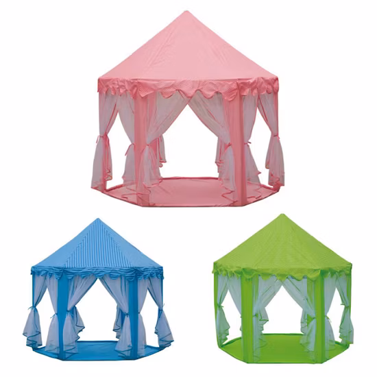 Kids Pop up Tent with Star Light and Clip, Girls Pink Princess Indoor & Outdoor Play Tent Small