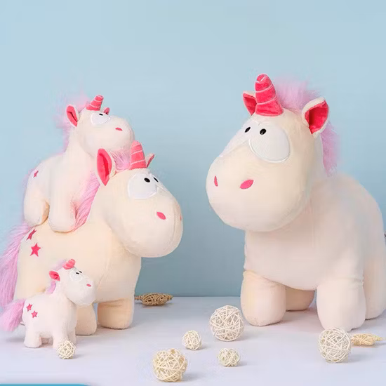 Hot Selling Wholesale Custom Baby Toy High Quality Direct Factory Girls Lovely Pink Doll Baby Mascots Peluches Soft Toy Cute Giant Plush Animal Unicorn Toys