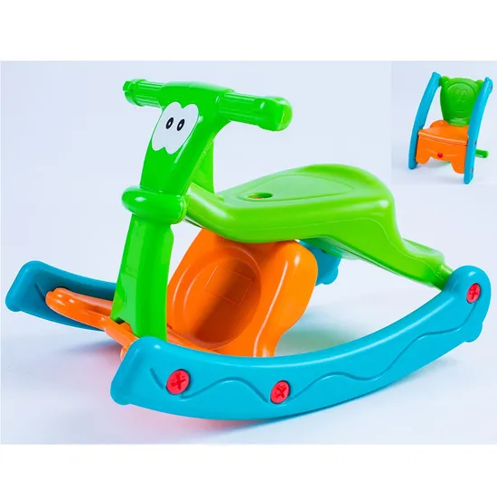 Rocking Horse with Kids Chair Children Toy Plastic Indoor Playground 