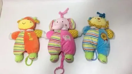 OEM Plush Factory Baby Toy Baby Security Blanket Soft Stuffed Animal Plush Security Blanket Soothing Toy for Baby Toddlers 