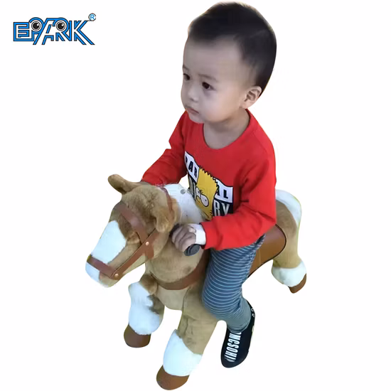Custom Ride on Plush Trojan Kids Baby Wooden Rocking Horse Chair Toy