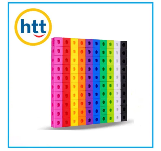 100PCS 10 Colors Multilink Counting Plastic Linking Cubes Kids Children Learning Educational Toys Manufacturer 