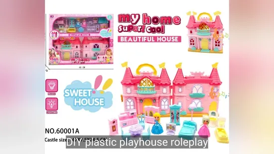 DIY Plastic Playhouse Roleplay Pretend Set Toys 
