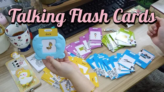 Autism Children Sensory Toys Kids Preschool Learning Speech Therapy Machine Early Educational Cognition Electronic Talking Flash Card Toys with 224 Sight Words 