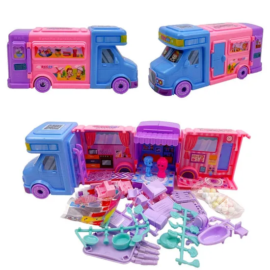 Zhiqu Dly RV Auto Model Educational Toy for Boys and Girls Fruity Candy Play House Small Gift Idea for Roleplay 