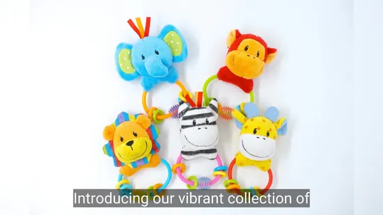 Baby Kids Animal Shape Squeeze Rattle & Teether Toys 