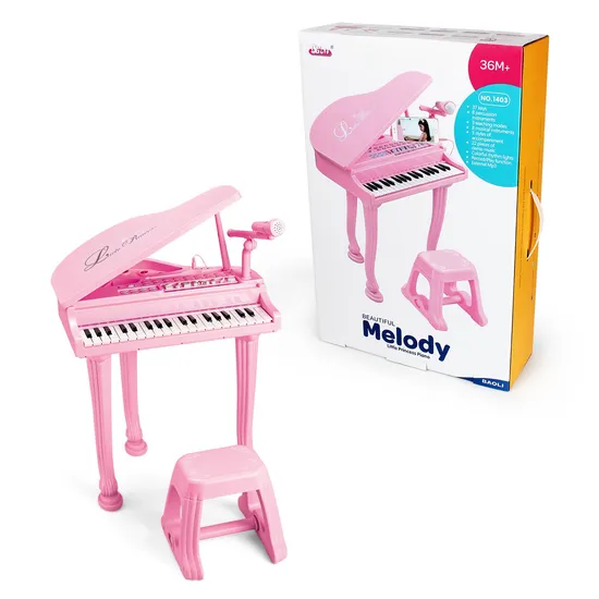 Baoli Children′s Electronic Grand Piano with 37 Keys Interactive Learning Piano Toy Microphone Educational Toy 