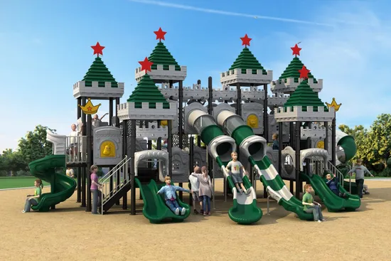 Kids Wooden Outdoor Playground Climbing Frame Wood Train Car Adventure Toys 