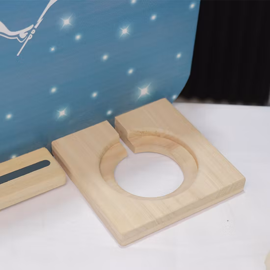FSC&BSCI Wooden Magnetic Tonie Shelf for Toniebox & Tonies Hearing Figures