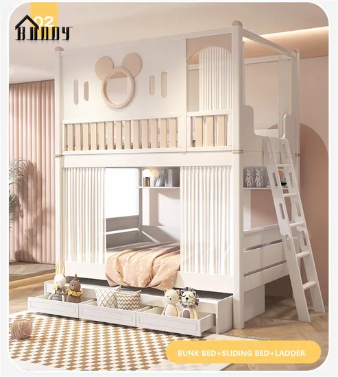 Kids Furniture Kid Bunk Bed Set for Kid Bed Room Wooden Kid Bed 